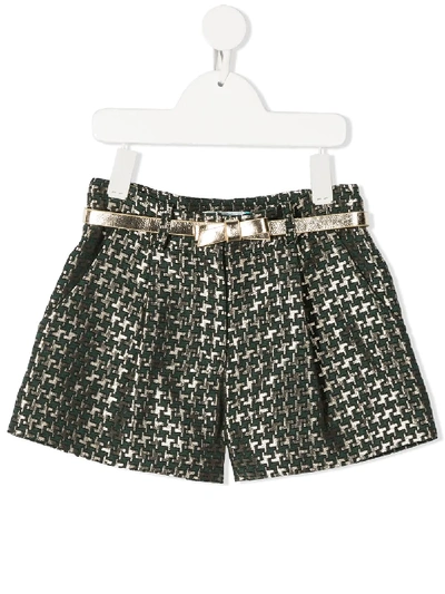 Shop Abel & Lula Jacquard Shorts In Green