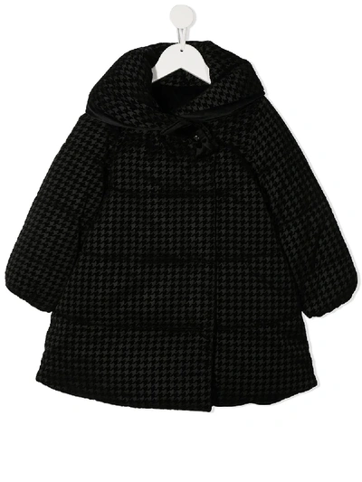 Shop Abel & Lula Checked Padded Coat In Black