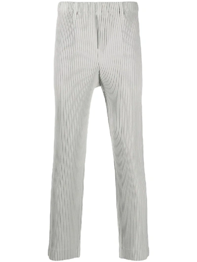 Shop Issey Miyake Plissé Trousers In Grey