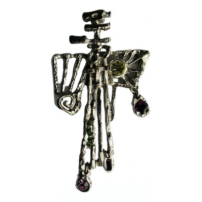 Pre-owned Christian Lacroix Silver Metal Pins & Brooches