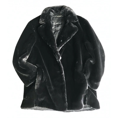 Pre-owned Marc Cain Black Faux Fur Coat