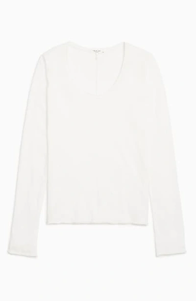 Shop Rag & Bone Gaia Organic Pima Cotton Long Sleeve T-shirt In White