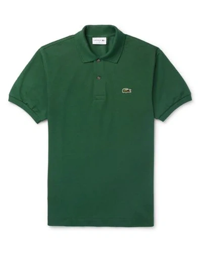 Shop Lacoste Man Polo Shirt Green Size 7 Cotton