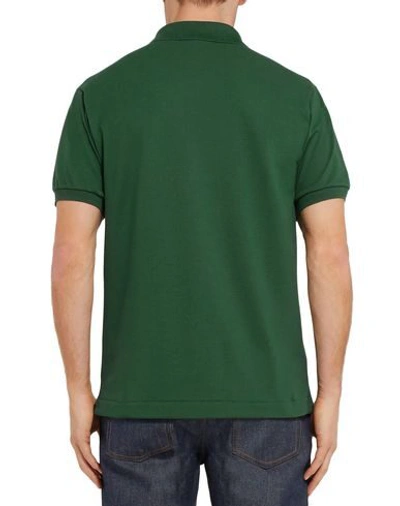 Shop Lacoste Man Polo Shirt Green Size 7 Cotton