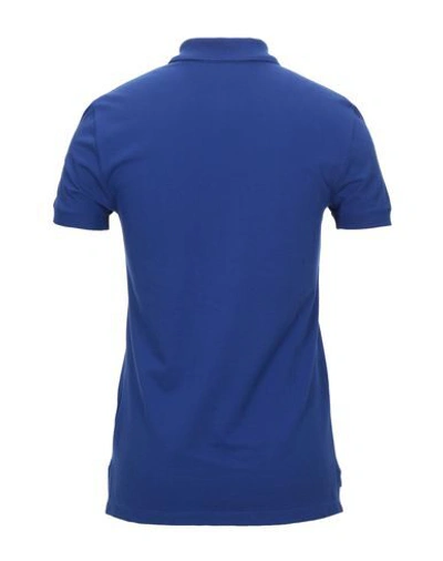 Shop Versace Polo Shirts In Bright Blue