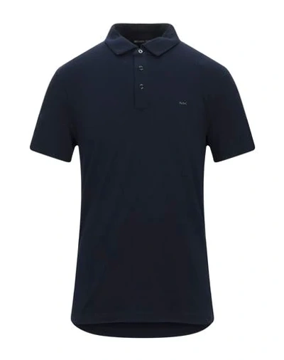 Shop Michael Kors Mens Polo Shirts In Dark Blue