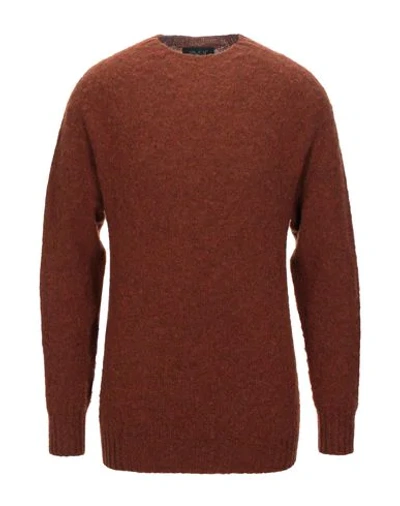 Shop Howlin' Man Sweater Rust Size Xl Wool In Red