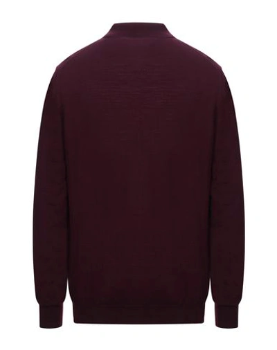 Shop Paolo Pecora Man Sweater Burgundy Size M Wool In Red