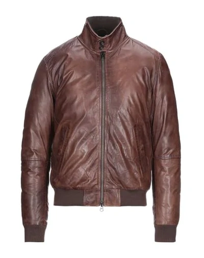 Shop Andrea D'amico Bomber In Brown