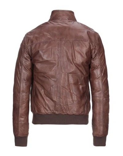 Shop Andrea D'amico Bomber In Brown