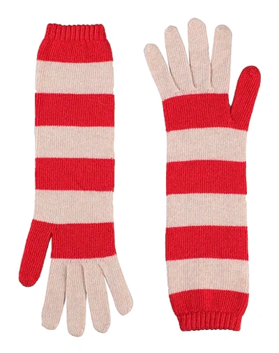 Shop Semicouture Gloves In Red