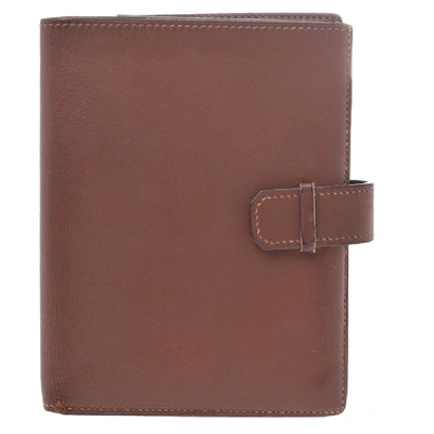 Pre-owned Hermes Brown Leather Jura Wallet