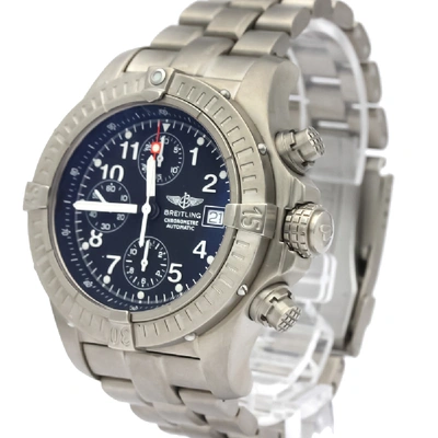 Pre-owned Breitling Black Titanium Avenger Automatic E13360 Men's Wristwatch 44 Mm