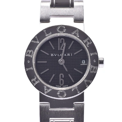 Pre-owned Bvlgari Bb23ss Quartz Women's Wristwatch 23 Mm In Black