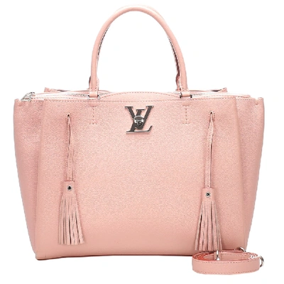 Pre-owned Louis Vuitton Pink Leather Lockmeto Satchels