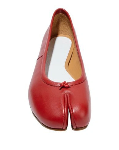 Shop Maison Margiela Ballet Flats In Red