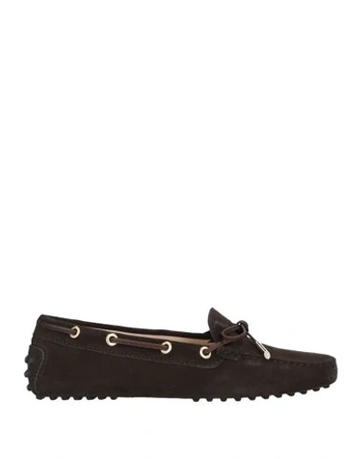 Shop Tod's Loafers In Dark Brown