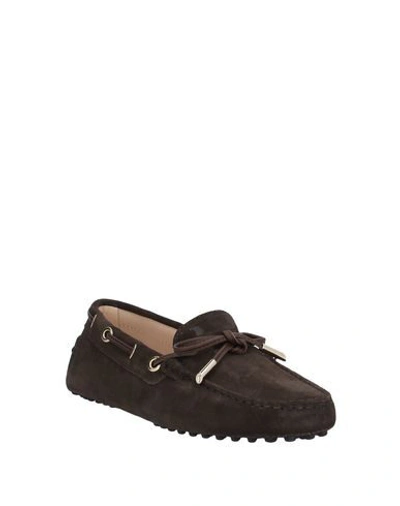 Shop Tod's Loafers In Dark Brown