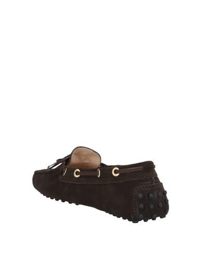 Shop Tod's Loafers In Dark Brown