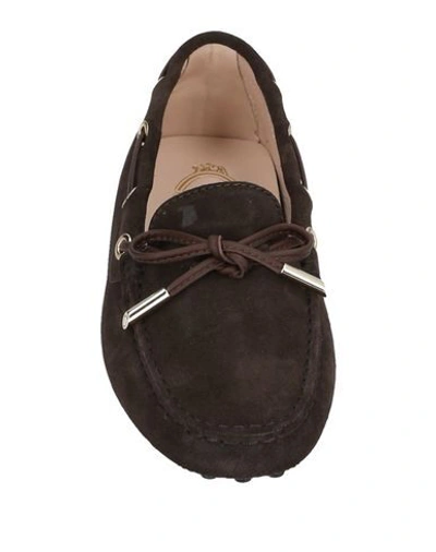 Shop Tod's Loafers In Dark Brown