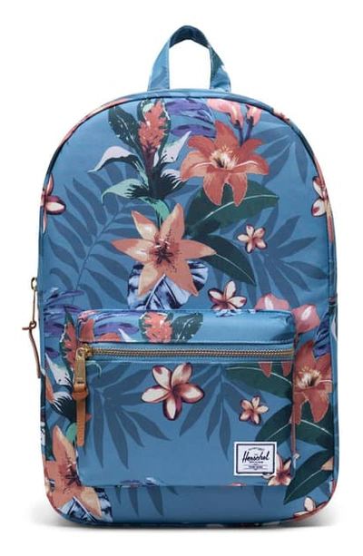 Shop Herschel Supply Co 'settlement Mid Volume' Backpack In Summer Floral Heaven Blue