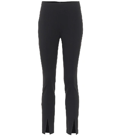 Shop Tibi High-rise Slim Fit Pants In Black