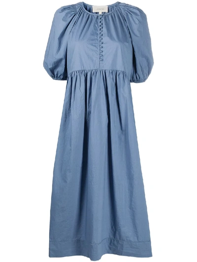 Shop The Great Ravine Buttoned Dress In Blue