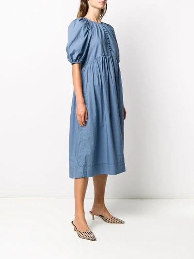 Shop The Great Ravine Buttoned Dress In Blue