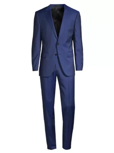 Shop Hugo Boss Men's Huge Genius Solid Wool Suit In Blue
