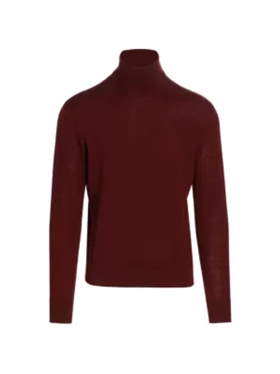 Shop Dries Van Noten Miguel Turtleneck Sweater In Burgundy