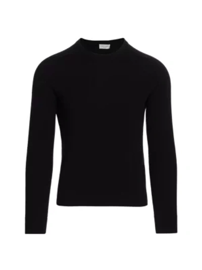 Shop Saint Laurent Crewneck Cashmere Sweater In Noir