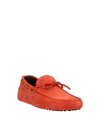 Shop Tod's Man Loafers Rust Size 8 Soft Leather In Red