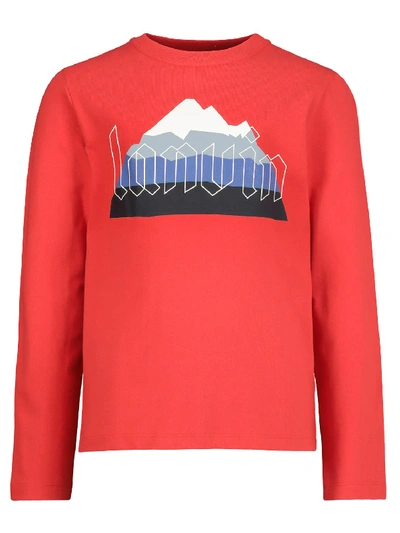 Lanvin Mountain Logo T-shirt In Red