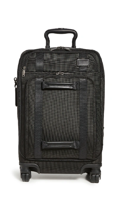 Shop Tumi International Front Lid 4 Wheel Carry On Suitcase In Black