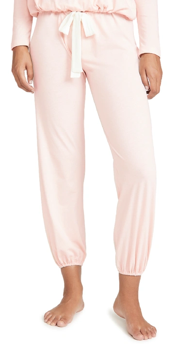 Shop Eberjey Heather Cropped Pants In Shell