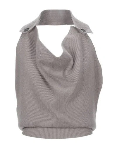 Shop Cruciani Woman Top Grey Size 6 Wool, Cashmere