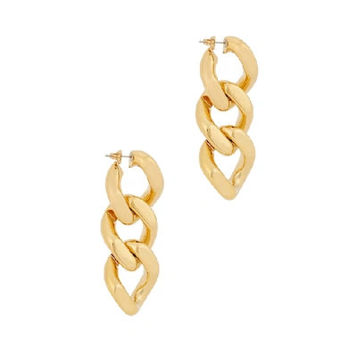 Shop Simon Miller Triple Echo Gold-tone Chain Earrings