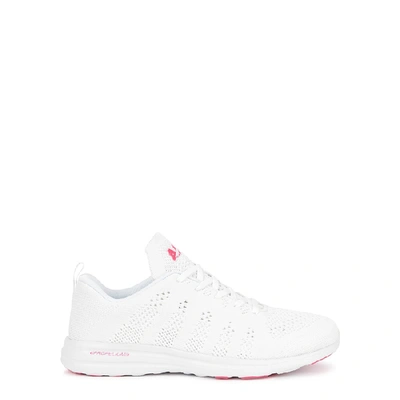Shop Apl Athletic Propulsion Labs Techloom Pro White Knitted Sneakers