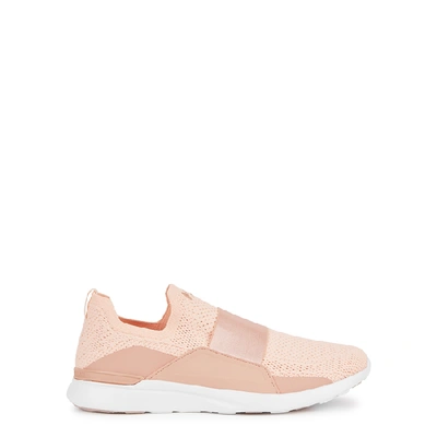 Shop Apl Athletic Propulsion Labs Techloom Bliss Blush Stretch-knit Sneakers In Light Pink