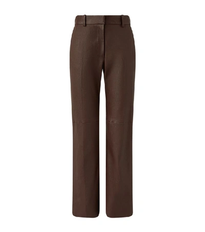 Shop Joseph Leather Coleman Trousers