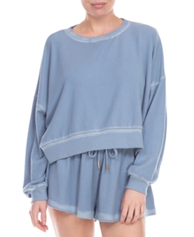 Shop Honeydew Fool For Fall Jersey Pajama Sweatshirt In Moonlit