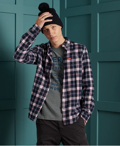 Shop Superdry Men's Heritage Lumberjack Shirt Navy / Heritage Navy Check