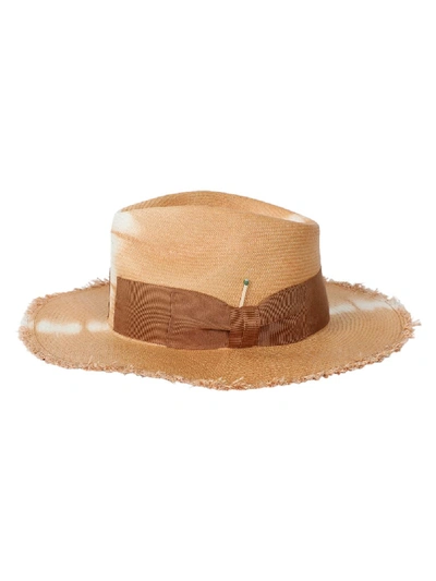 Shop Nick Fouquet Rayon Fedora Straw Hat