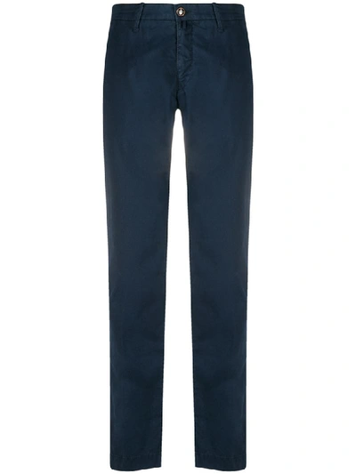 Shop Jacob Cohen Straight Leg Trousers In Blue