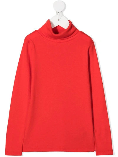 Shop Bonpoint Roll Neck T-shirt In Red