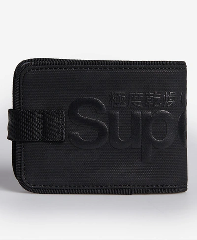 Shop Superdry Camo Tarp Popper Wallet In Black