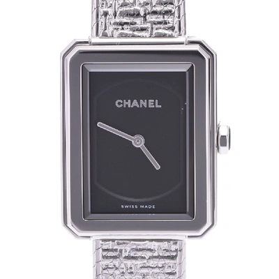 Pre-owned Chanel Black Stainless Steel Boy-friend H4876 Quartz Women's Wristwatch 21 Mm