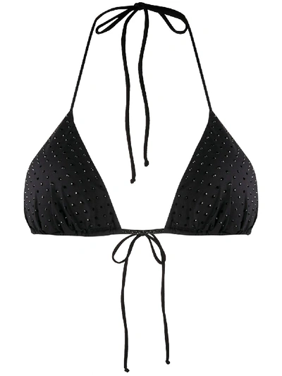 Shop La Perla Stargaze Triangle Bikini Top In Black