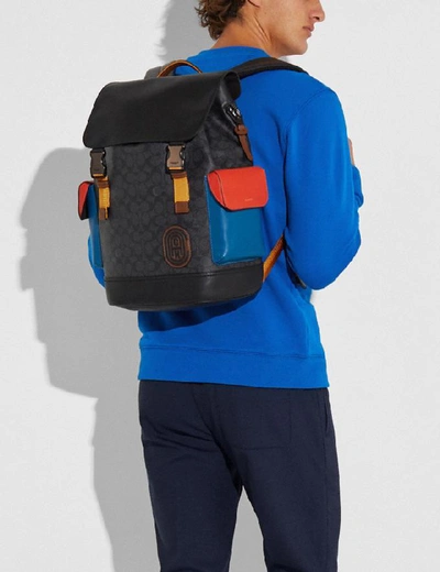 Rivington Backpack In Signature Canvas With Coach Patch Black Copper –  MUMUBRANDEDBAG