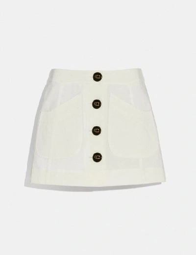 Shop Coach Short Cargo Skirt In White